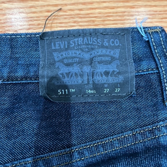 LEVI's Dark Wash 511 Slim Fit blue jeans - size 27 x 27 - Picture 5 of 7